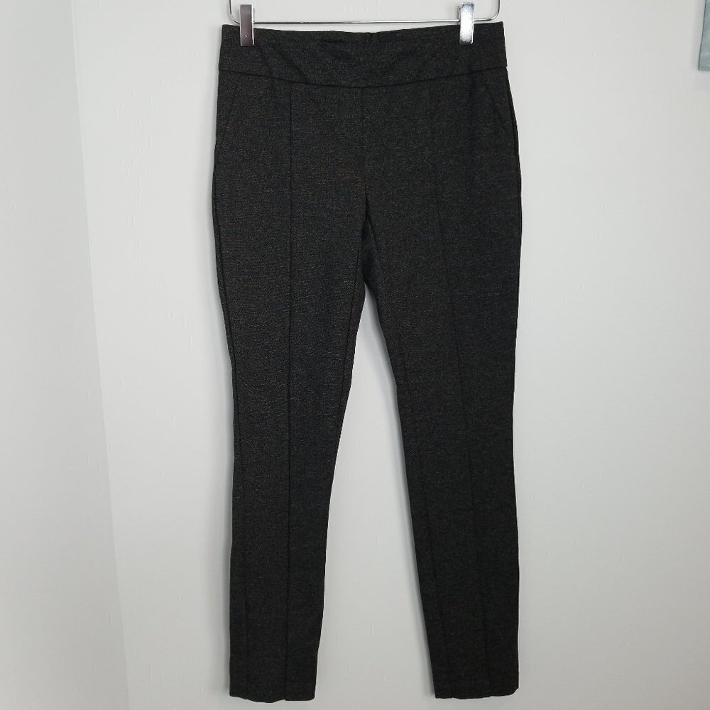 Hilary Radley black marled skinny soft ponte stretch pants size Small